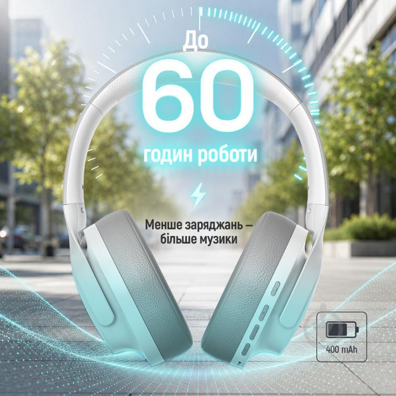Наушники ColorWay white/grey (CW-HBT02WT) - фото 9