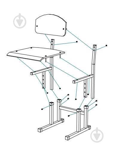 Комплект парта и стул-трансформеры SECTOR DMY-7003 - фото 15