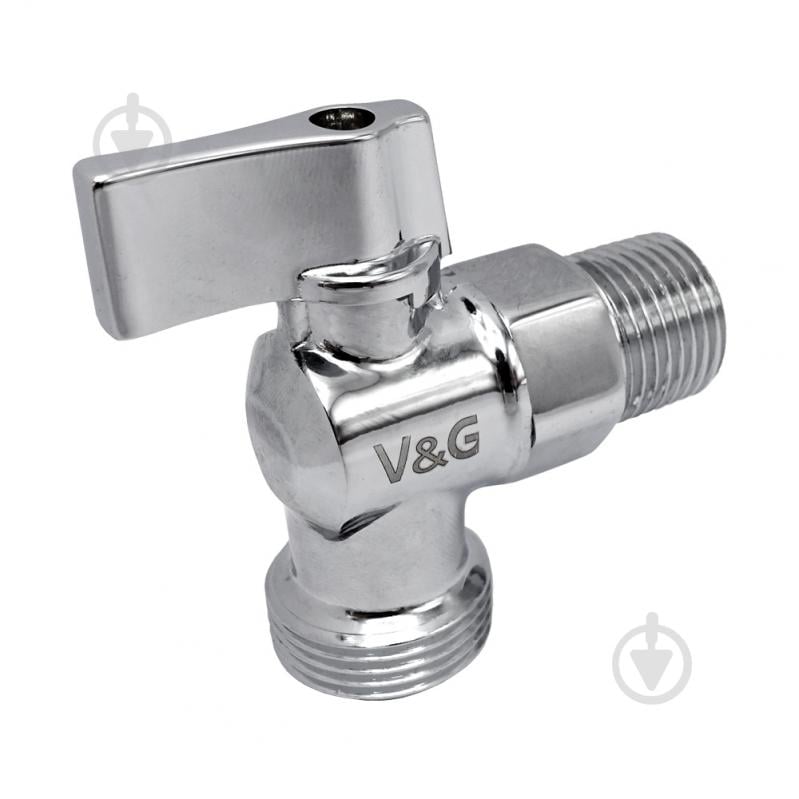 Кран шаровой V&G VALOGIN 1/2"х3/4" для подключения сантехнических приборов VG-501102 - фото 2