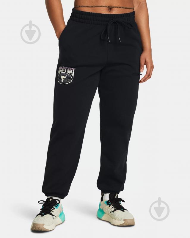 Штани Under Armour PJT RCK Q1 HW TERRY PANT 1383305-001 р. XS чорний - фото 1