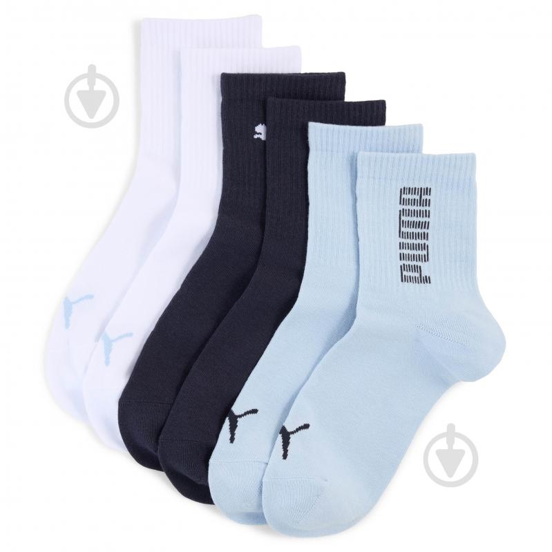 Носки Puma UNISEX RIB LOGO SHORT SOCK 3P 94721601 р.35-38 синий - фото 1 Носки Puma UNISEX RIB LOGO SHORT SOCK 3P 94721601 р.35-38 синий - фото 1