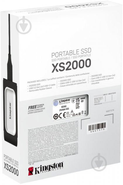 SSD-накопитель Kingston 2000GB Portable USB Type-C TLC (SXS2000/2000G) - фото 7