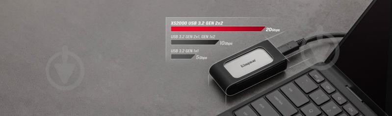 SSD-накопитель Kingston XS2000 1000GB Portable USB Type-C 3D V-NAND (SXS2000/1000G) - фото 13