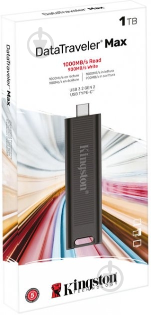 Флешпам'ять Kingston 1 ТБ USB 3.2 USB Type-C black (DTMAX/1TB) - фото 9