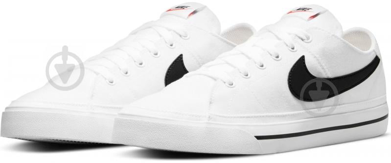 Кеды Nike Court Legacy Canvas CW6539-101 р.44 белый - фото 1