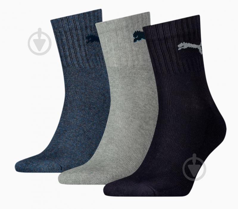 Носки Puma UNISEX SHORT CREW 3P 90611058 р.39-42 синий - фото 1