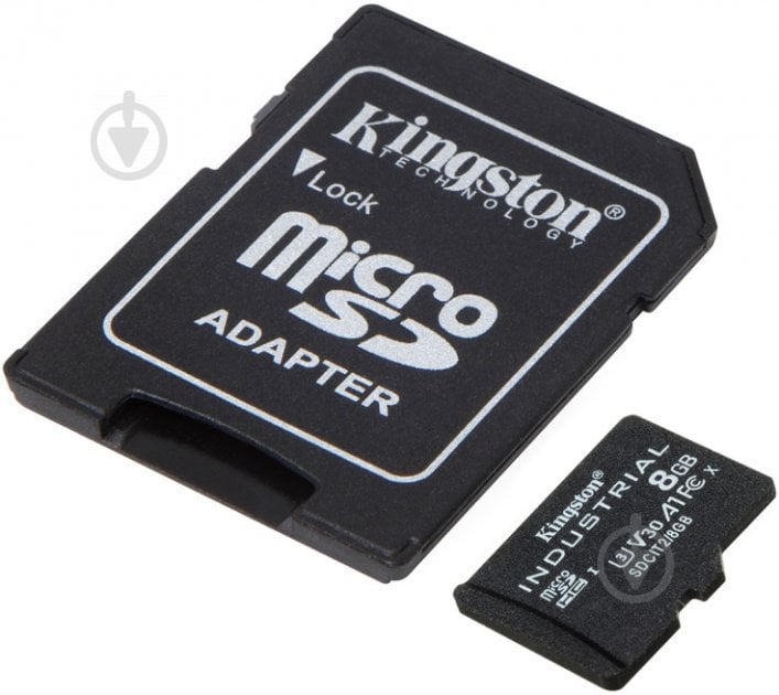 Карта памяти Kingston microSDXC 8 ГБ Class 10 (SDCIT2/8GB) Industrial A1 PSLC CARD + SD-адаптер - фото 2