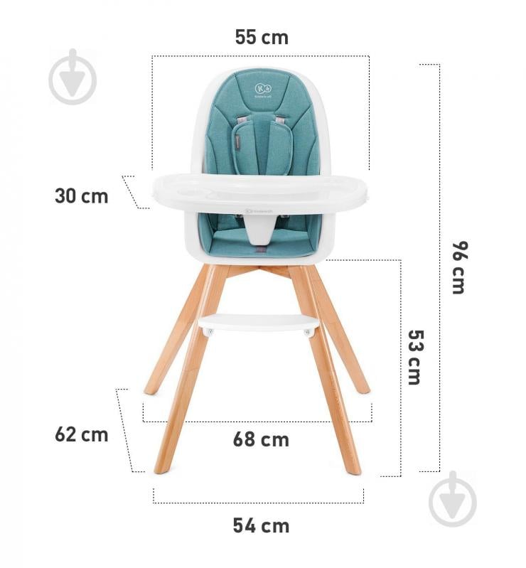 Стільчик для годування Kinderkraft Tixi Turquoise (KKKTIXITRQ0000) - фото 10