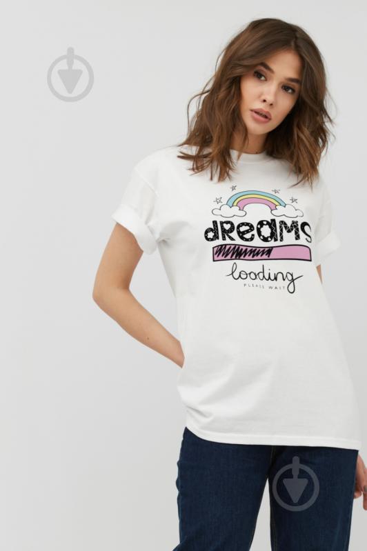 Футболка YAPPI Oversize 3702185 р.M белый - фото 2