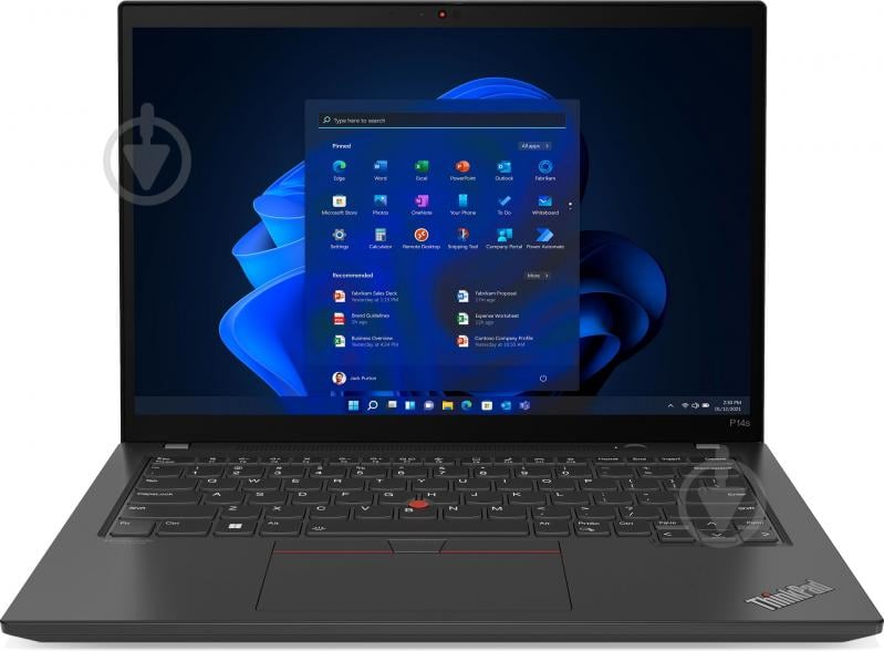 Ноутбук Lenovo ThinkPad P14s Gen 4 14" (21HF000JRA) villi black - фото 1