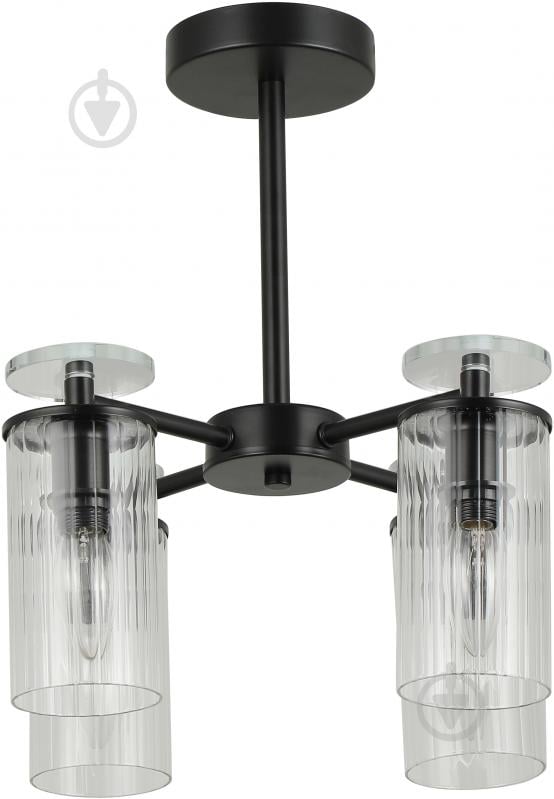 Люстра стельова Sensio Aries 4x40 Вт E14 чорний ALG-74590/4 - фото 2