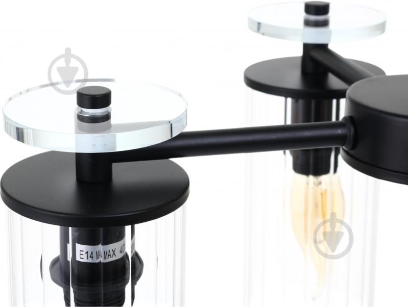 Люстра стельова Sensio Aries 4x40 Вт E14 чорний ALG-74590/4 - фото 7