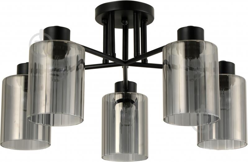 Люстра стельова Sensio Lilit 5x40 Вт Е27 чорний ALG-07338/5 - фото 2