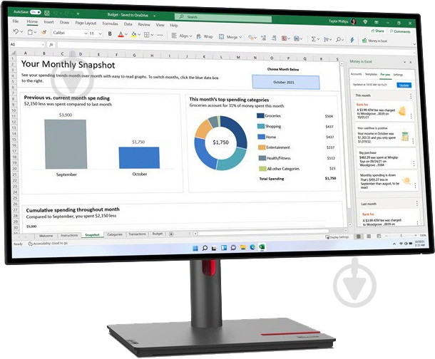 Монитор Lenovo ThinkVision P27q-30 27" (63A2GAT1UA) - фото 2