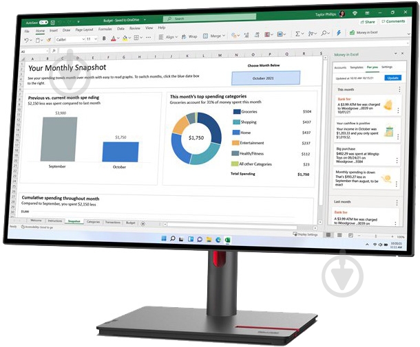 Монитор Lenovo ThinkVision P27q-30 27" (63A2GAT1UA) - фото 3