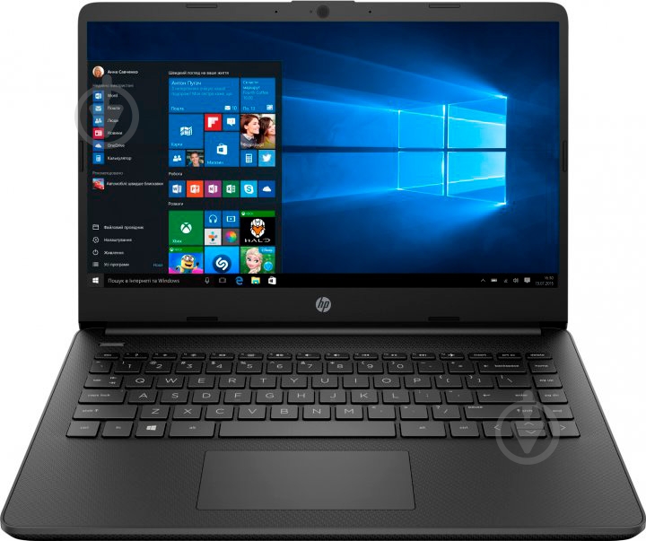 Ноутбук HP 14s-dq2004ua 14 (4L5X4EA) black - фото 1