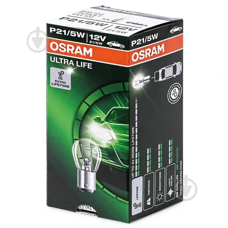 Автолампа розжарювання Osram Ultra Life P21/5W 21 Вт 1 шт.(OS7528ULT) - фото 1