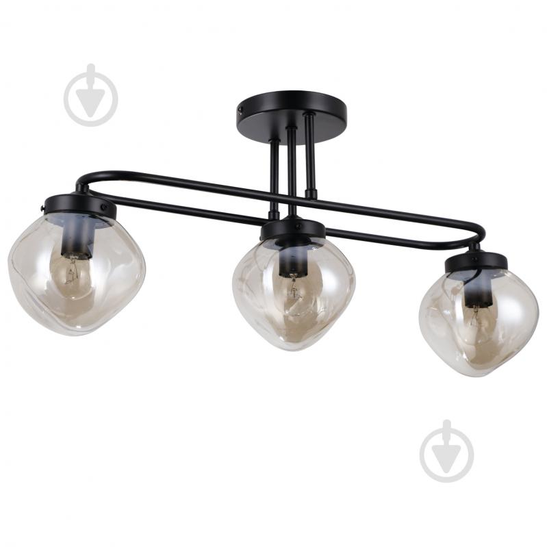 Люстра потолочная Victoria Lighting 3x5 Вт E14 черный August/PL3 black - фото 1