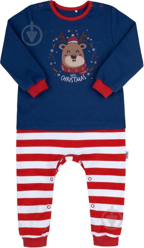 Комбинезон унисекс Bembi КБ159 р.92 синий с красным 03159001137.8L1 - фото 1