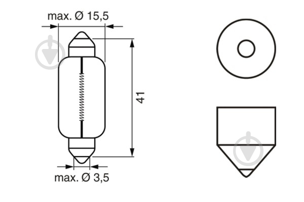 Автолампа розжарювання Bosch Pure Light C18W 18 Вт 1 шт.(BO1987302229) - фото 5