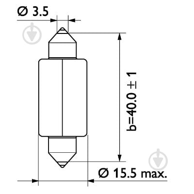 Автолампа розжарювання Philips Standard C18W 15 Вт 1 шт.(PS13850CP) - фото 3