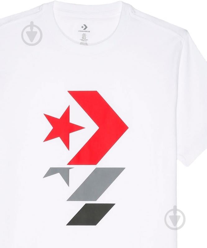 Футболка Converse Repeated Star Chevron Tee 10017452-102 р.S білий - фото 2