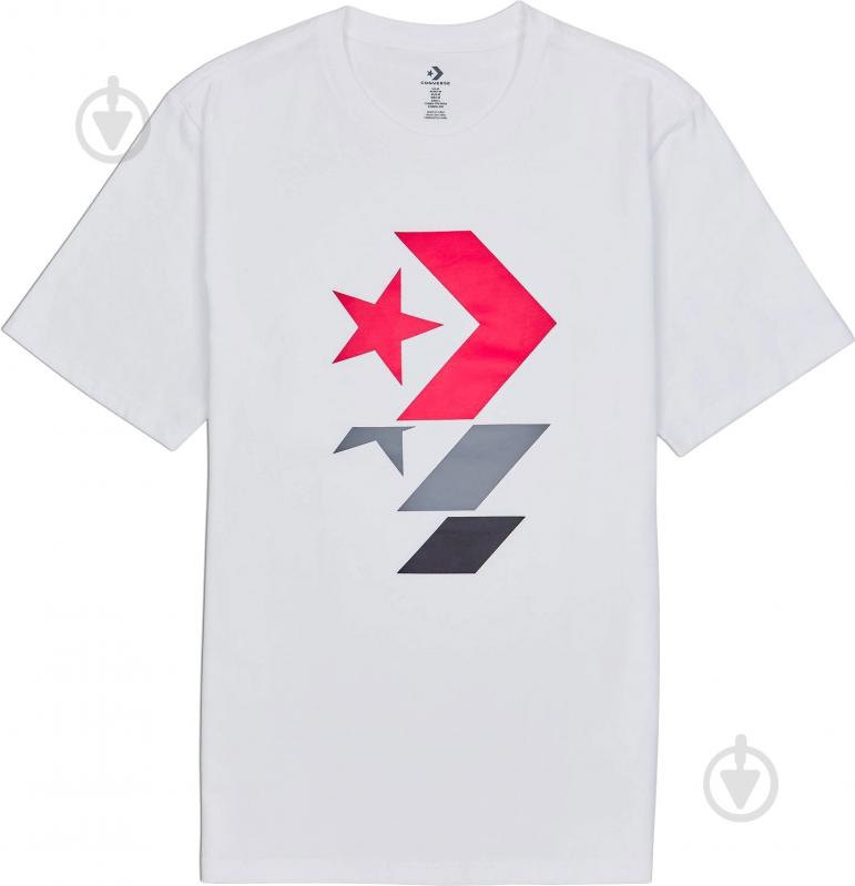 Футболка Converse Repeated Star Chevron Tee 10017452-102 р.S білий - фото 1