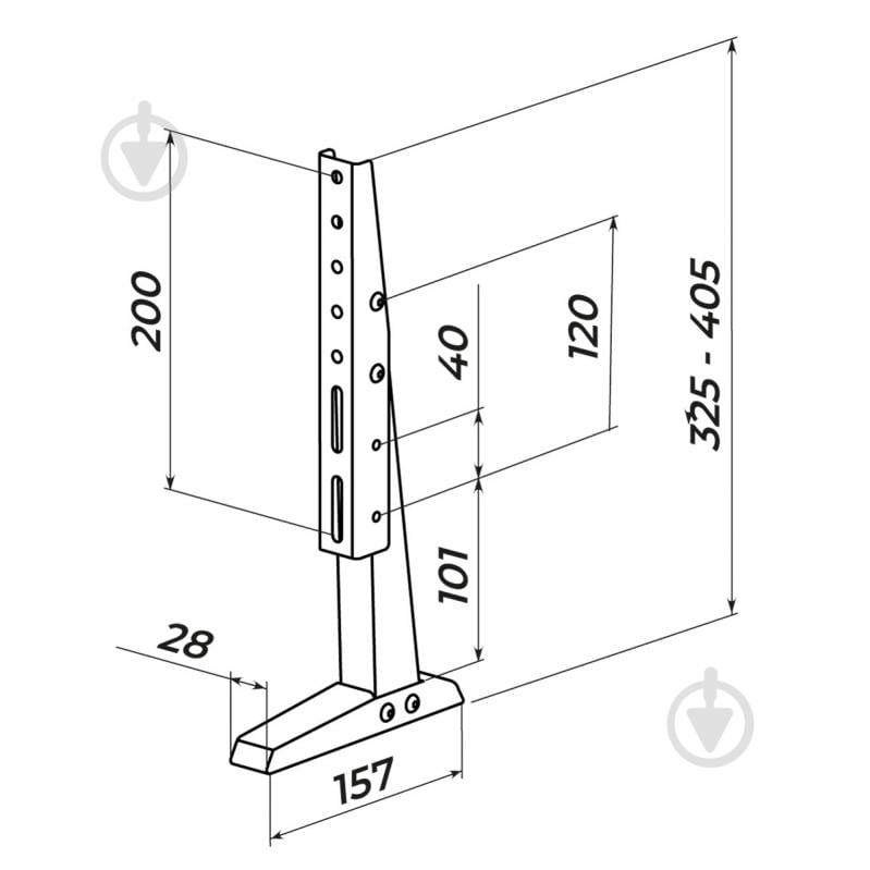 Кріплення для телевізора HausMark TDS-2 фіксовані 10"-32" чорний - фото 11