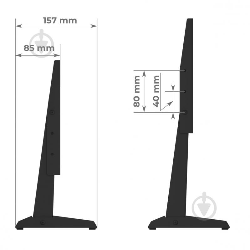 Кріплення для телевізора HausMark TDS-2 фіксовані 10"-32" чорний - фото 7