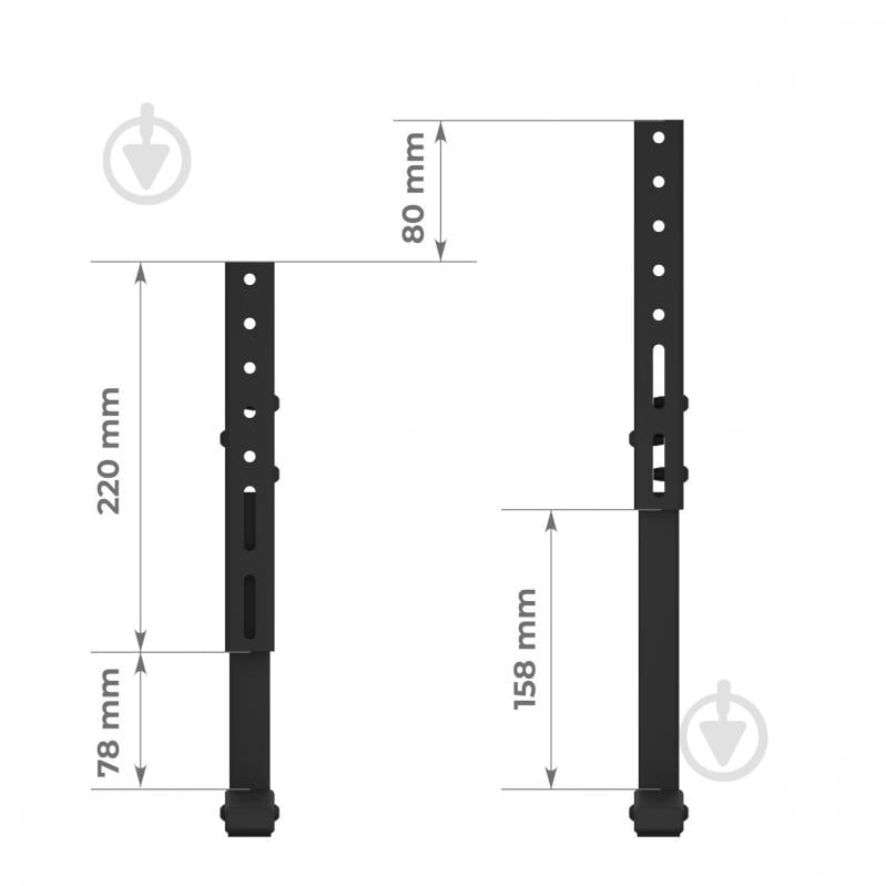 Кріплення для телевізора HausMark TDS-2 фіксовані 10"-32" чорний - фото 6