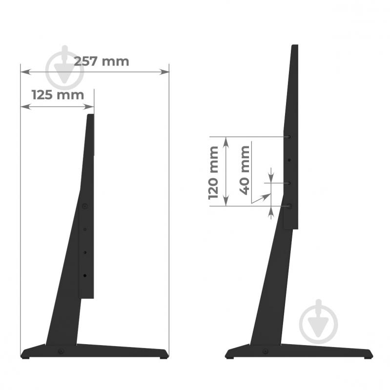 Кріплення для телевізора HausMark TDS-3 фіксовані 24"-50" чорний - фото 7