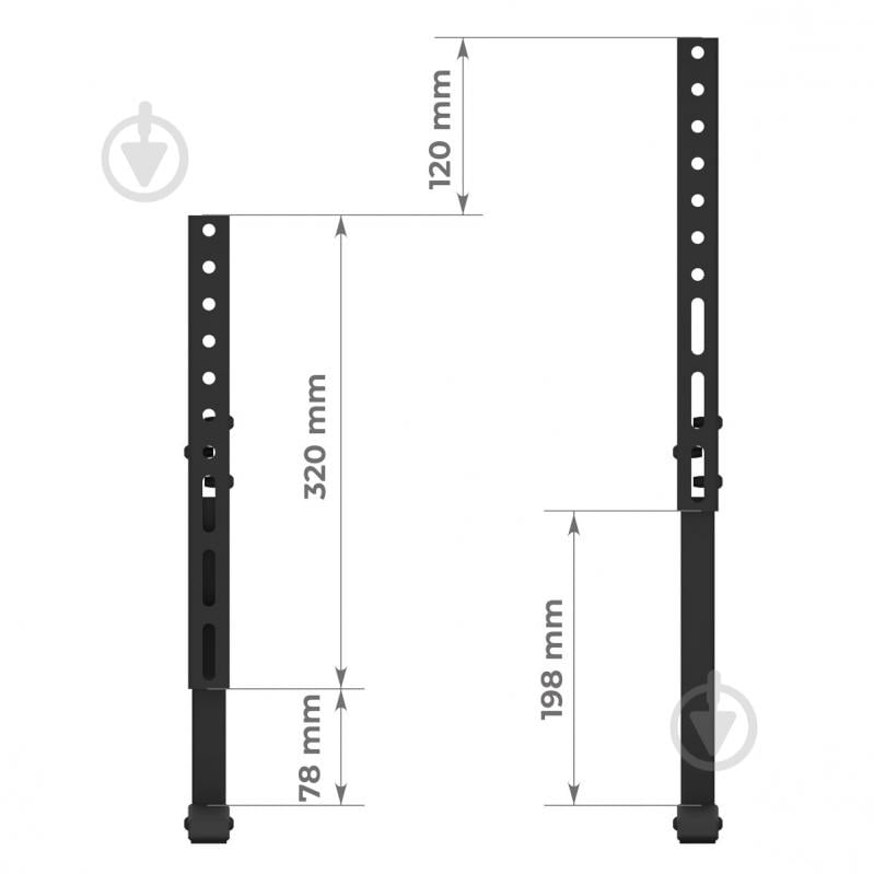 Кріплення для телевізора HausMark TDS-3 фіксовані 24"-50" чорний - фото 6