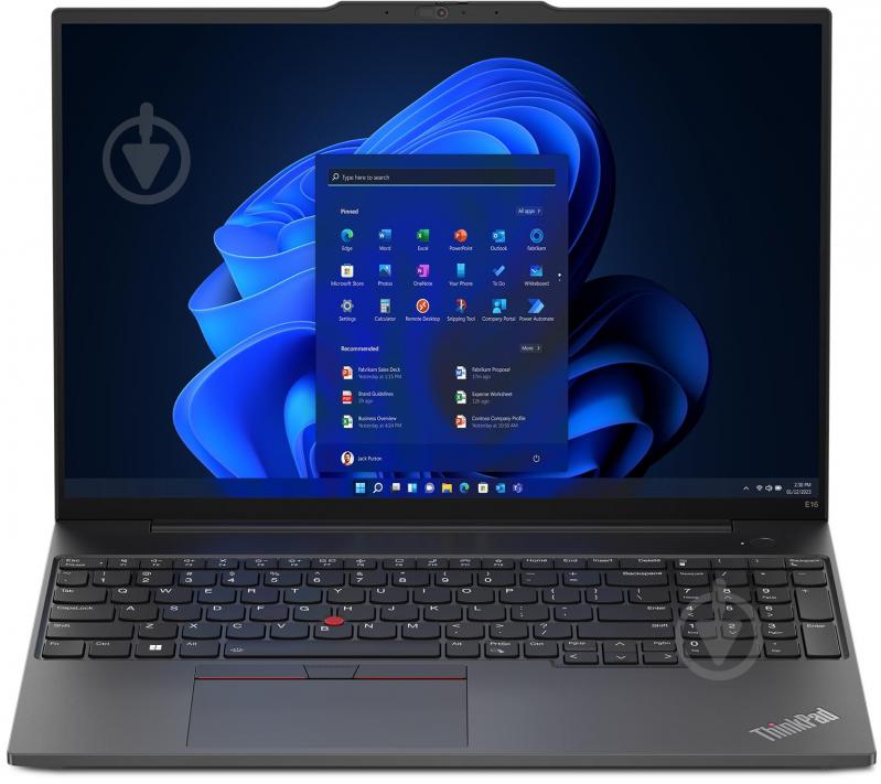 Ноутбук Lenovo ThinkPad E16 Gen 1 16" (21JN004SRA) graphite black - фото 2