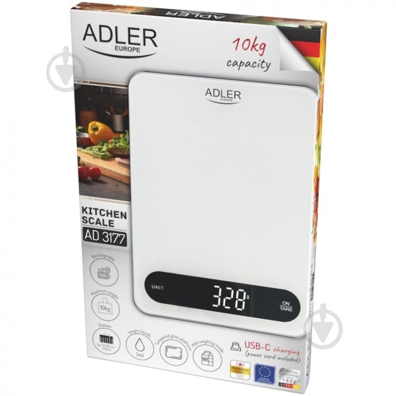 Весы кухонные Adler AD 3177WB - фото 6 Весы кухонные Adler AD 3177WB - фото 6