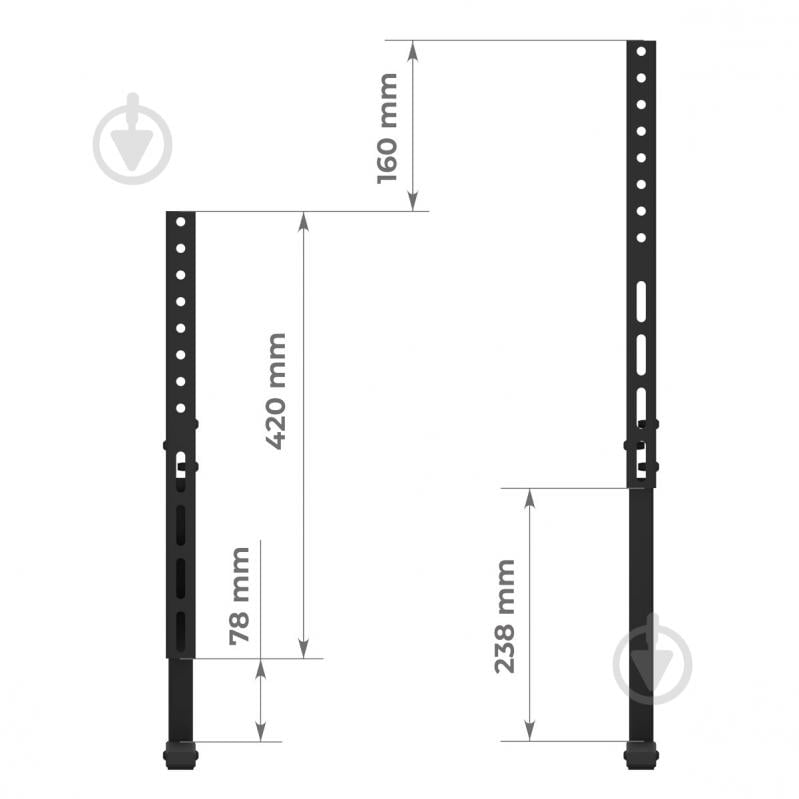 Кріплення для телевізора Valore TDS-4 фіксовані 43"-85" чорний - фото 6 Кріплення для телевізора Valore TDS-4 фіксовані 43"-85" чорний - фото 6