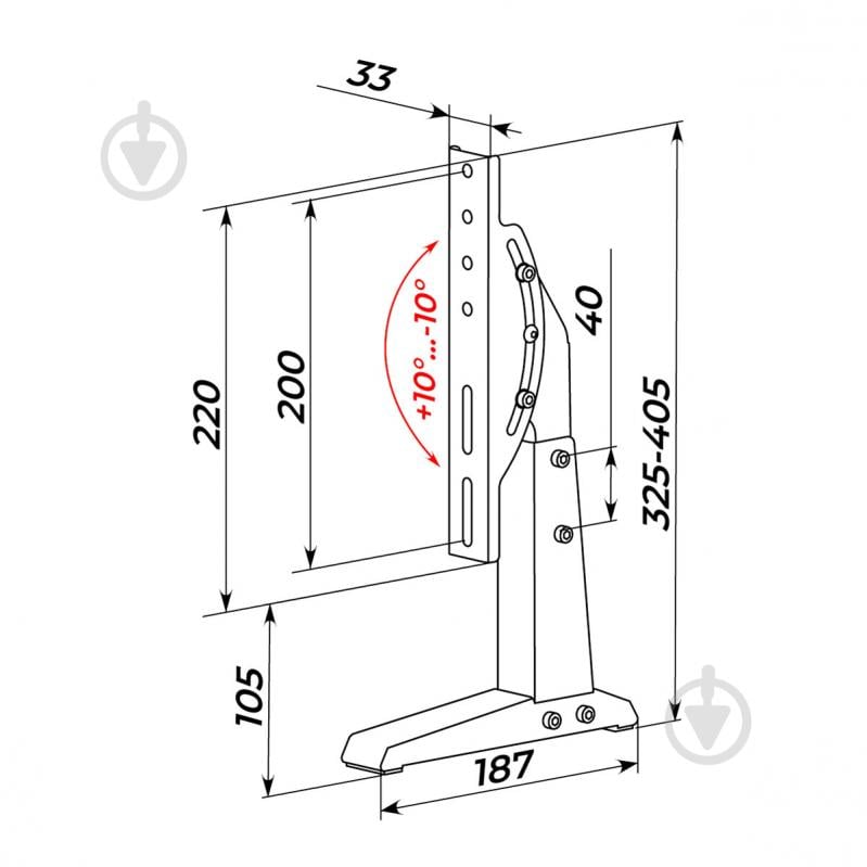 Кріплення для телевізора HausMark TDSA-2 похилі 10"-32" чорний - фото 14