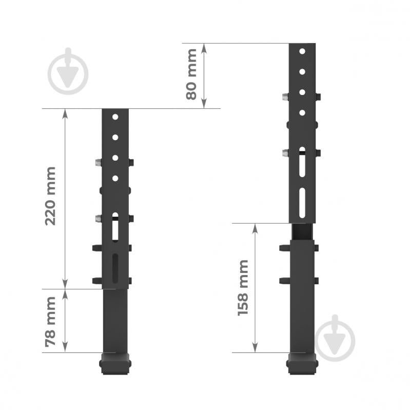 Кріплення для телевізора HausMark TDSA-2 похилі 10"-32" чорний - фото 9