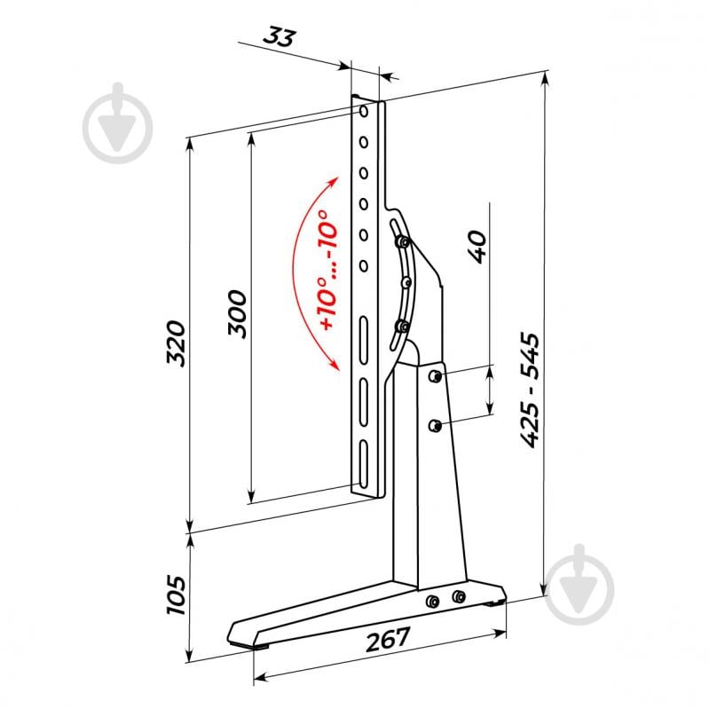 Кріплення для телевізора HausMark TDSA-3 похилі 24"-50" чорний - фото 14