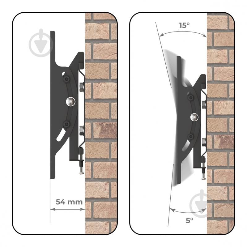 Крепление для телевизора HausMark STWA-22 наклонные 10"-50" черный - фото 8