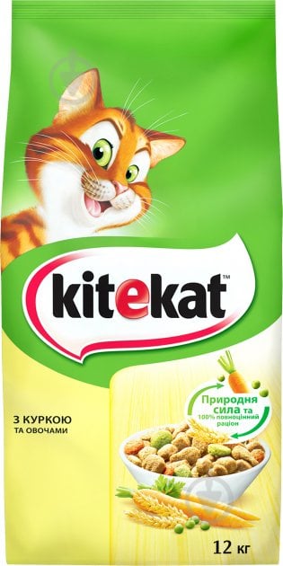 Корм сухой Kitekat курица с офощами 12 кг - фото 1