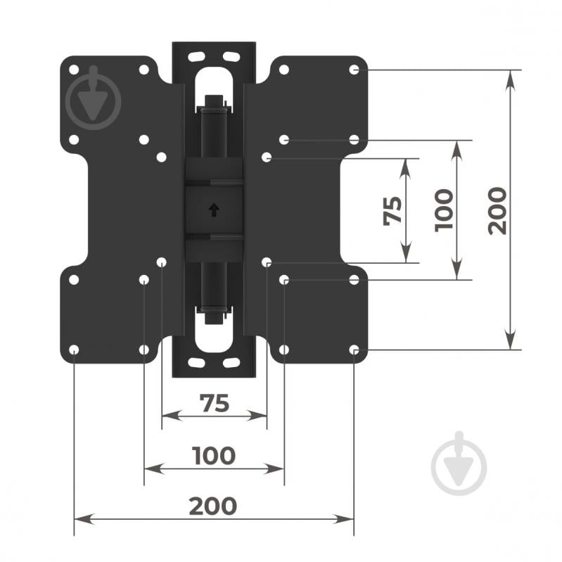 Кріплення для телевізора Valore TWBR-222 поворотно-похилі 21"-50" чорний - фото 10