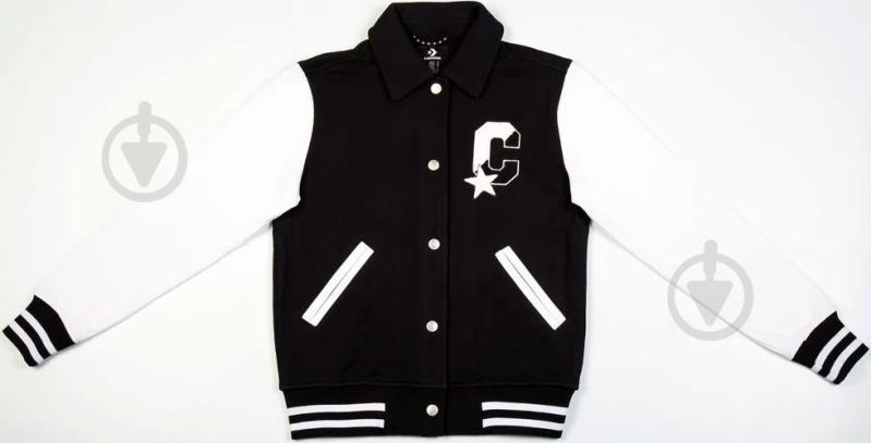 Ветровка женская демисезонная Converse TWISTED VARSITY KNIT JACKET 10018557-001 р.XS черная - фото 14