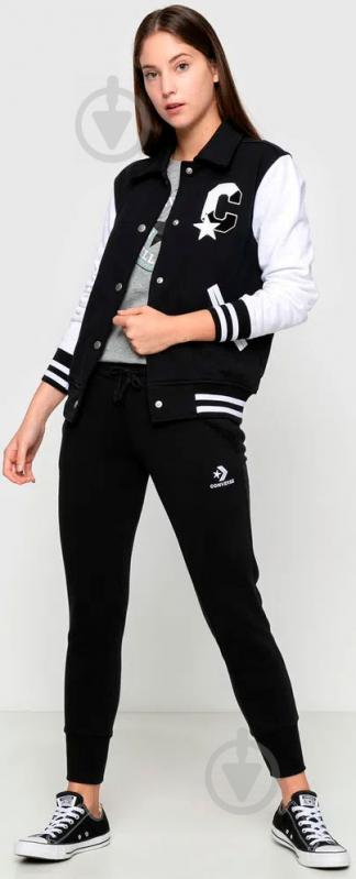 Ветровка женская демисезонная Converse TWISTED VARSITY KNIT JACKET 10018557-001 р.XS черная - фото 10