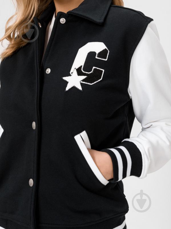 Ветровка женская демисезонная Converse TWISTED VARSITY KNIT JACKET 10018557-001 р.XS черная - фото 5