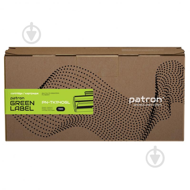 Картридж Patron Kyocera Mita (PN-TK1140GL) Green Label чорний - фото 2