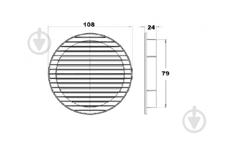 Решітка вентиляційна AirRoxy кругла AOzSb 80 brown діаметр 80 02-214 пластик коричневий - фото 5