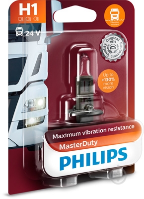 Автолампа галогенна Philips MasterDuty H1 70 Вт 1 шт.(PS13258MDB1) - фото 1