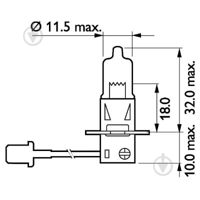 Автолампа галогенна Philips MasterDuty H3 70 Вт 1 шт.(PS13336MDB1) - фото 3