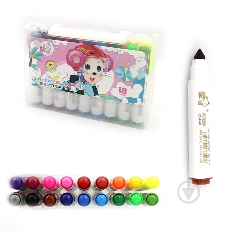 Набір фломастерів 248-18 Mouse товстий наконечник 95 мм 18 кольорів J.Оtten - фото 1 Набір фломастерів 248-18 Mouse товстий наконечник 95 мм 18 кольорів J.Оtten - фото 1