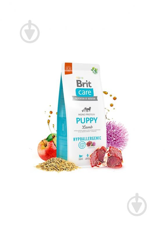 Корм сухий для усіх порід Brit Care Hypoallergenic Puppy з ягням 3 кг - фото 2